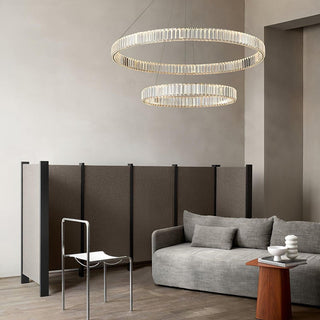 Lustra Lustre Anneau en Cristal Doré