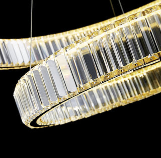 Lustra Lustre Anneau en Cristal Doré