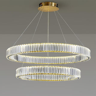 Lustra Lustre Anneau en Cristal Doré
