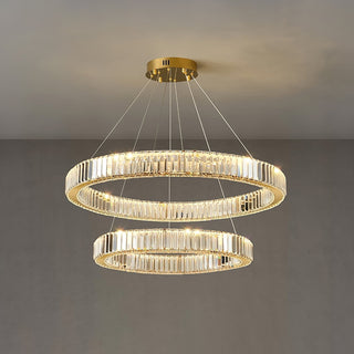 Lustra Lustre Anneau en Cristal Doré