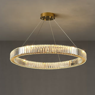 Lustra Lustre Anneau en Cristal Doré