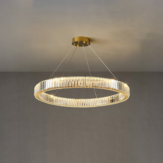 Lustra Lustre Anneau en Cristal Doré