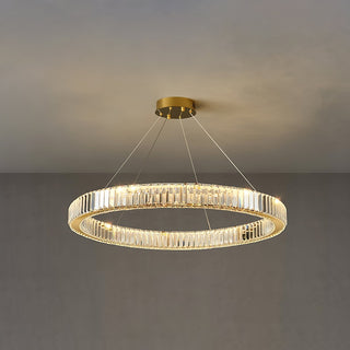 Lustra Lustre Anneau en Cristal Doré
