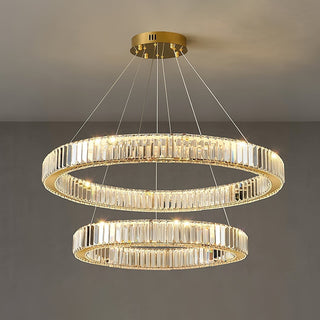 Lustra Lustre Anneau en Cristal Doré