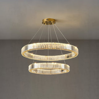 Lustra Lustre Anneau en Cristal Doré