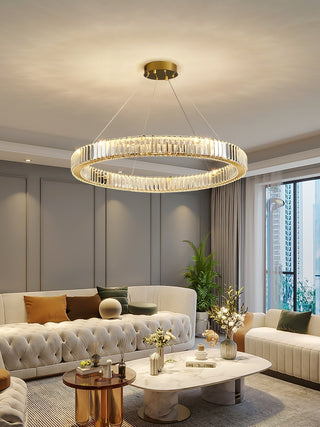 Lustra Lustre Anneau en Cristal Doré