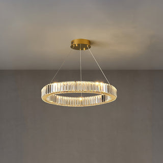 Lustra Lustre Anneau en Cristal Doré