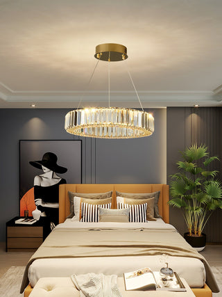 Lustra Lustre Anneau en Cristal Doré