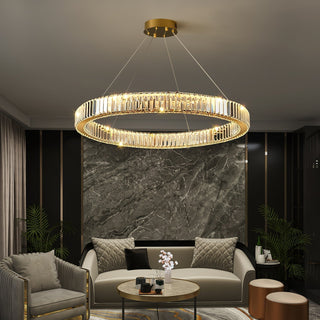Lustra Lustre Anneau en Cristal Doré