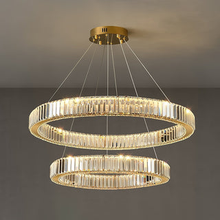 Lustra Lustre Anneau en Cristal Doré