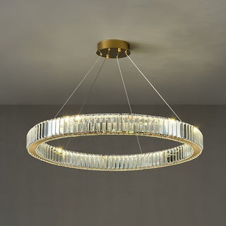 Lustra Lustre Anneau en Cristal Doré