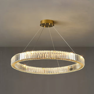 Lustra Lustre Anneau en Cristal Doré