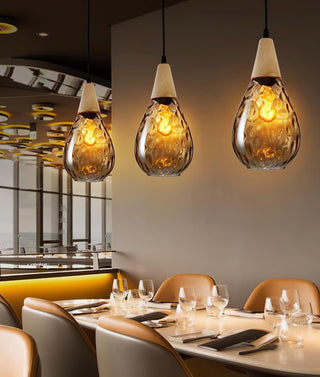 Solara Suspension en Verre Clair Nordique Moderne