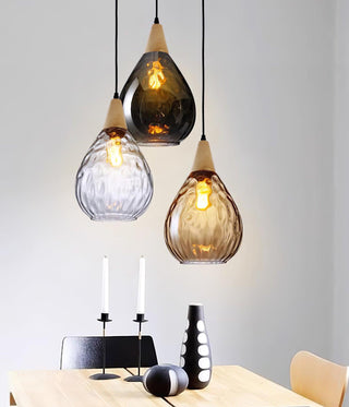 Solara Suspension en Verre Clair Nordique Moderne