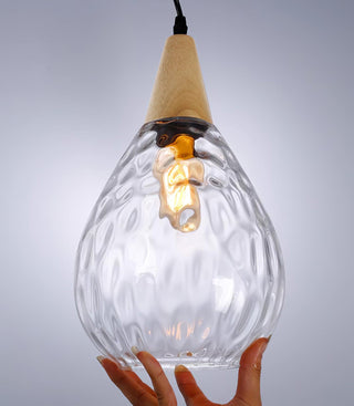Solara Suspension en Verre Clair Nordique Moderne