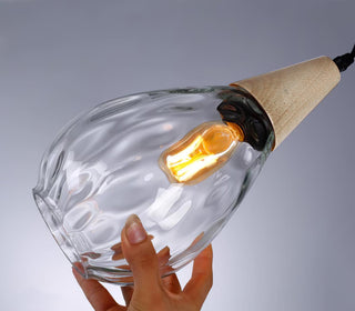 Solara Suspension en Verre Clair Nordique Moderne