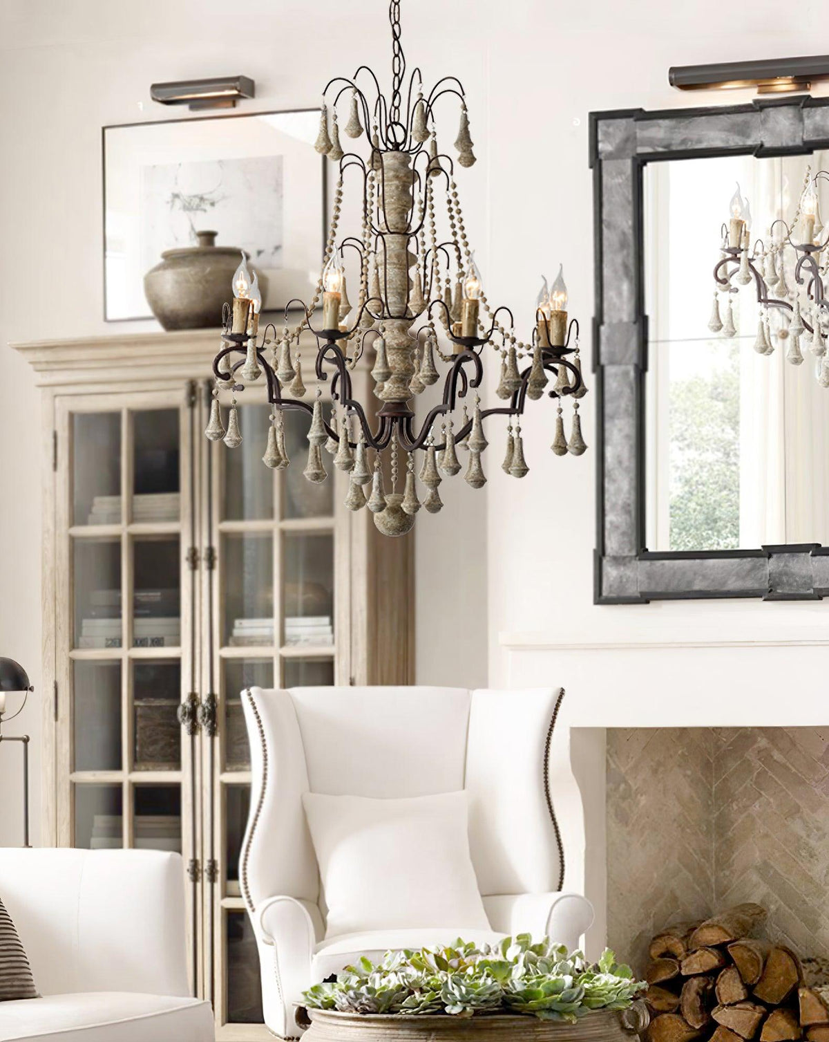 Jonas Lustre en Bois de Luxe