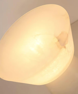 Ane Lampe de Table en Albâtre