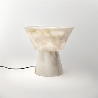 Ane Lampe de Table en Albâtre