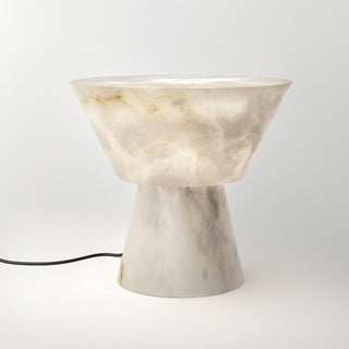 Ane Lampe de Table en Albâtre