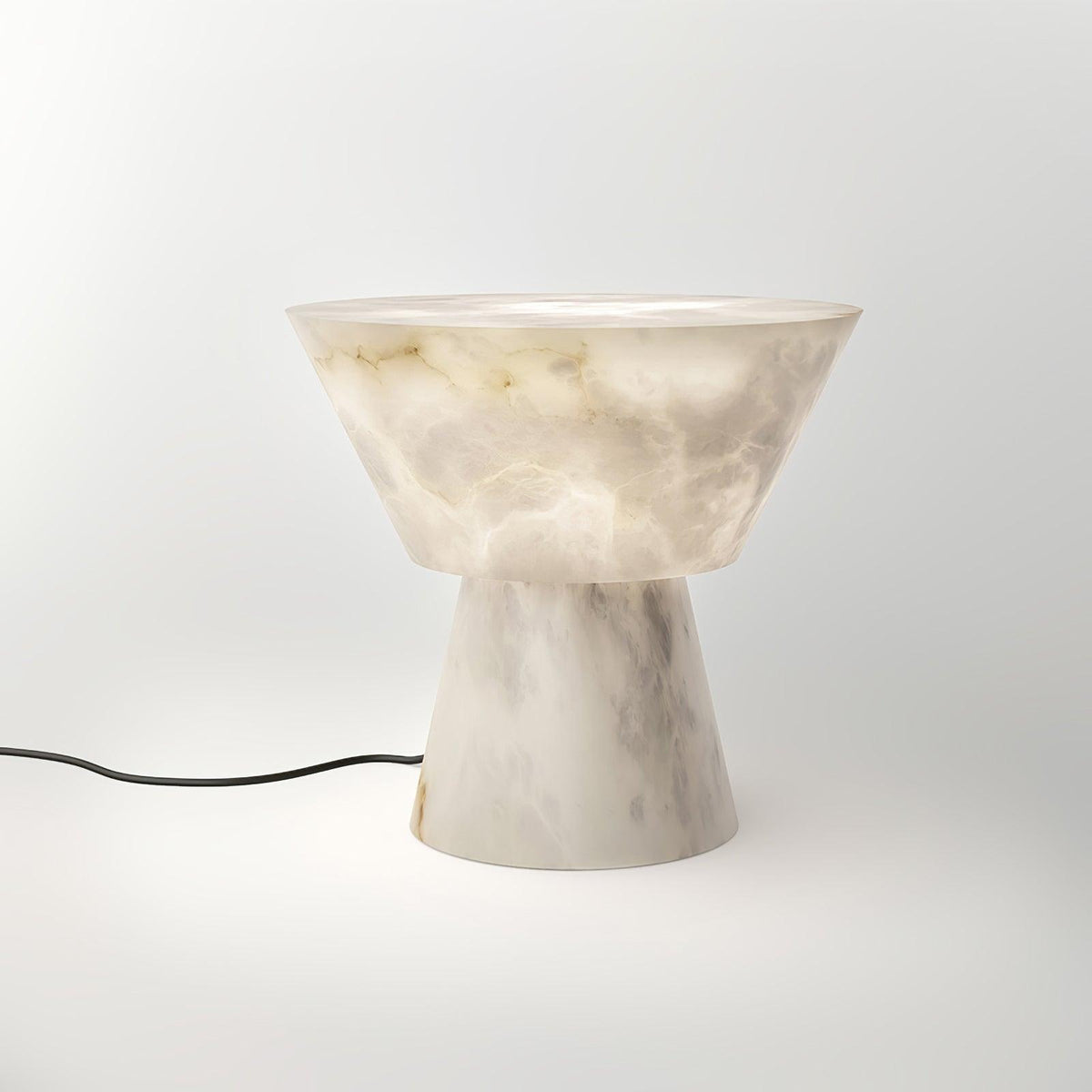 Ane Lampe de Table en Albâtre