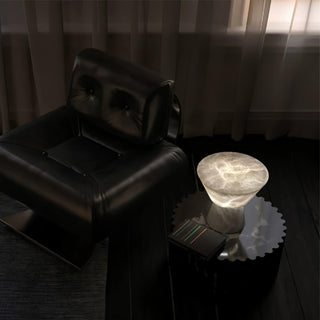 Ane Lampe de Table en Albâtre