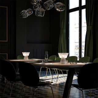 Ane Lampe de Table en Albâtre