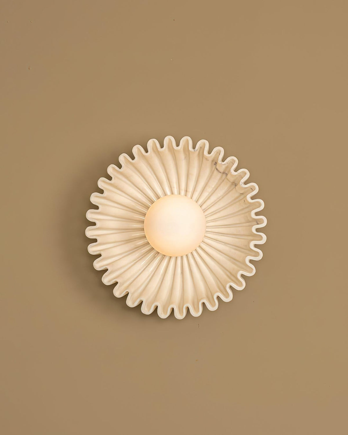 Wall Lamp Ceramics and Glass Dark Green White Black Beige Sculptural-Neutral Decor