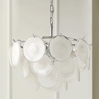 Noelia Lustre en Verre Chrome Élégant-Luire
