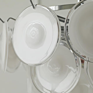 Noelia Lustre en Verre Chrome Élégant-Luire