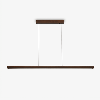 Beveled Wood Linear Pendant Lamp-Neutral Decor