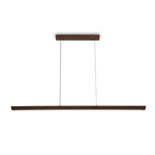 Beveled Wood Linear Pendant Lamp-Neutral Decor