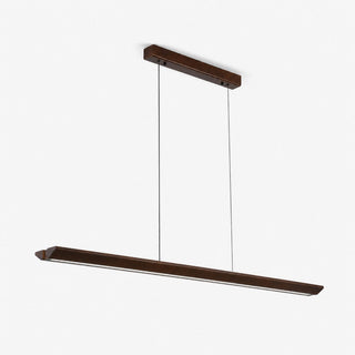 Beveled Wood Linear Pendant Lamp-Neutral Decor