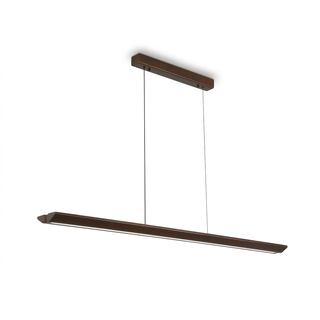 Beveled Wood Linear Pendant Lamp-Neutral Decor
