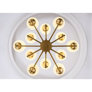 Himinuvyh Ancien Industriel Métal Verre Lustre