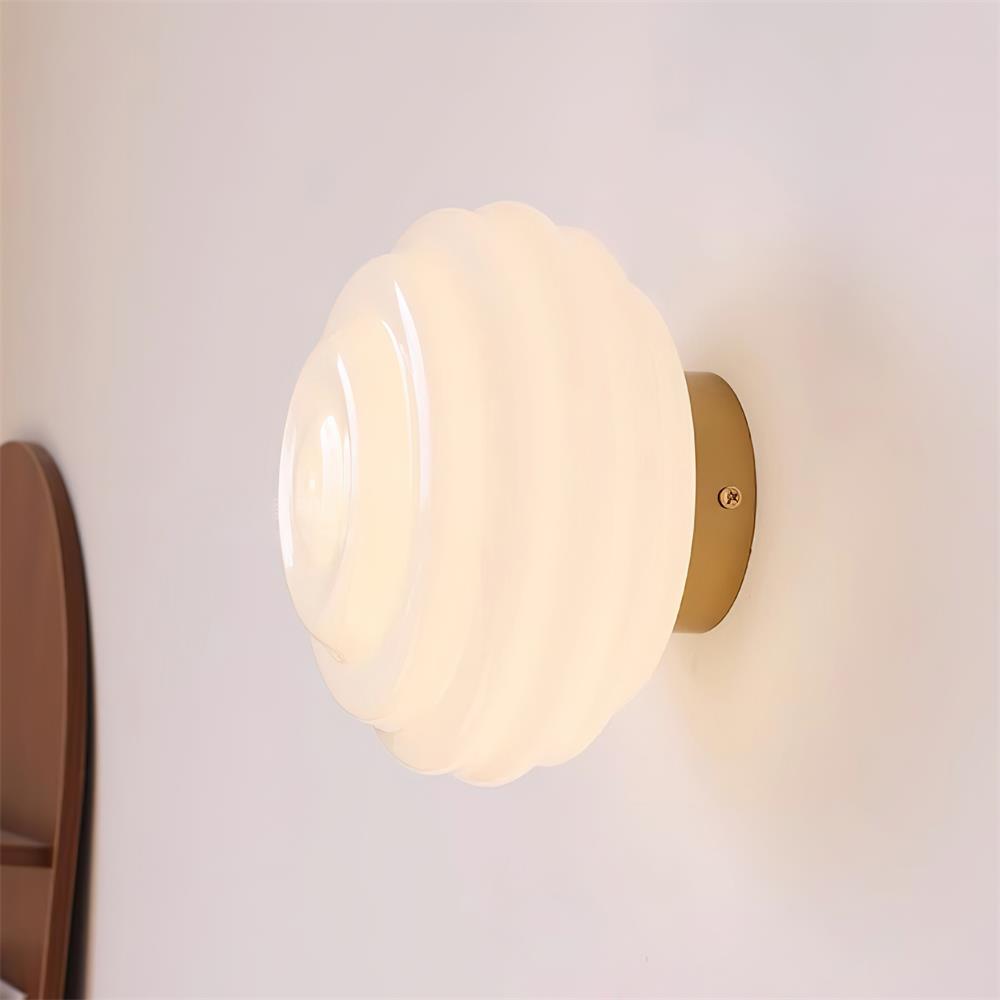 Duvia Rippled Glass Wall Lamp-Neutral Decor