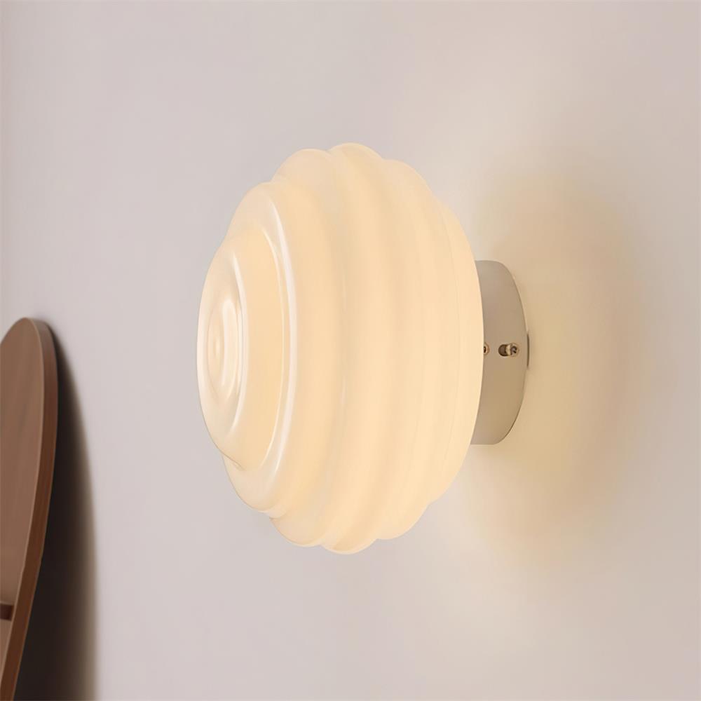 Duvia Rippled Glass Wall Lamp-Neutral Decor
