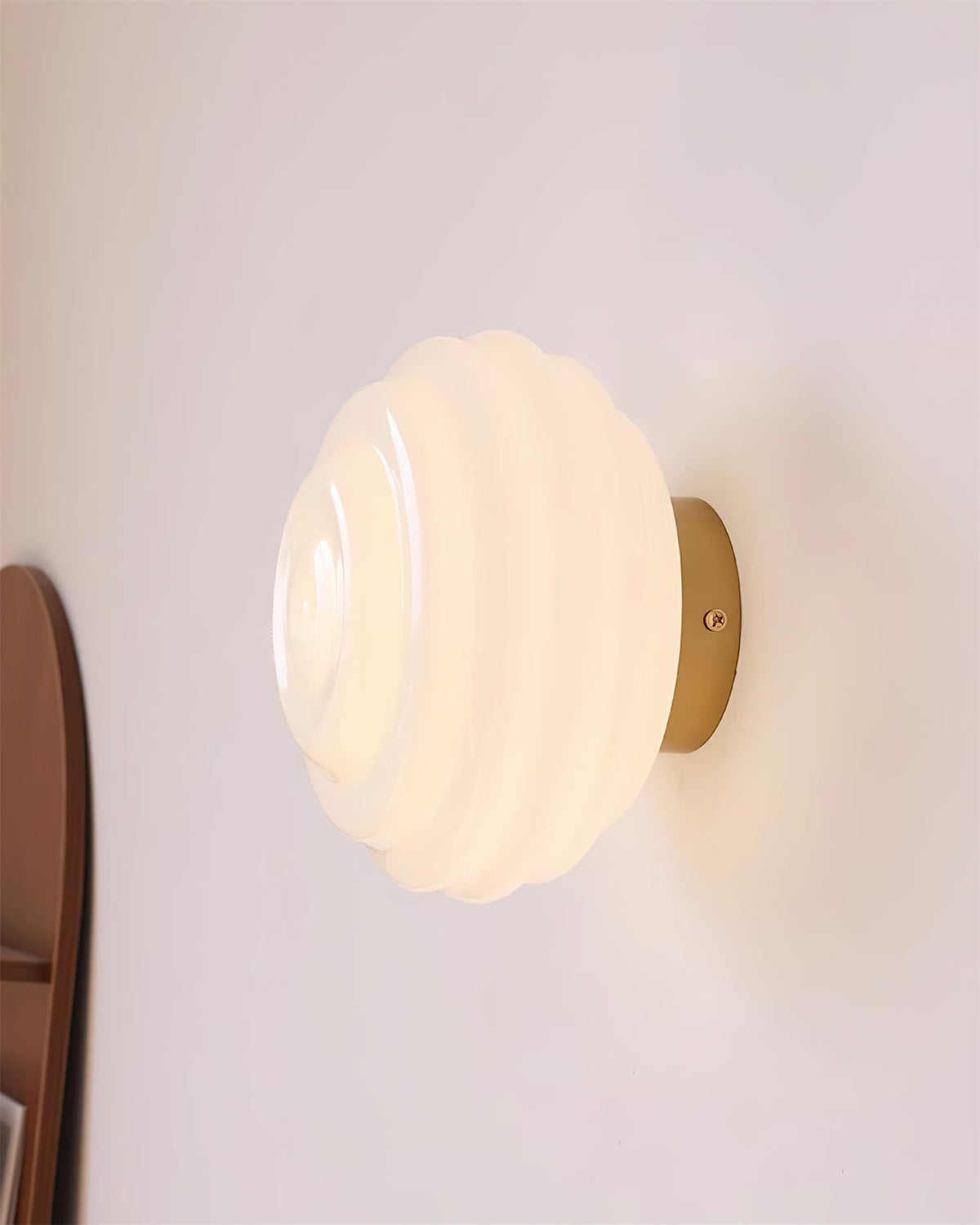 Duvia Rippled Glass Wall Lamp-Neutral Decor