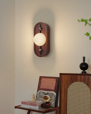 Bezel Alabaster Wall Lamp-Neutral Decor