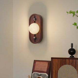 Bezel Alabaster Wall Lamp-Neutral Decor