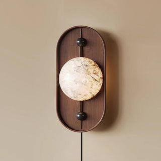 Fljotuvyu Moderne Minimaliste Plug-in Métal Albâtre Applique Murale