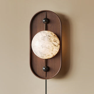 Fljotuvyu Moderne Minimaliste Plug-in Métal Albâtre Applique Murale