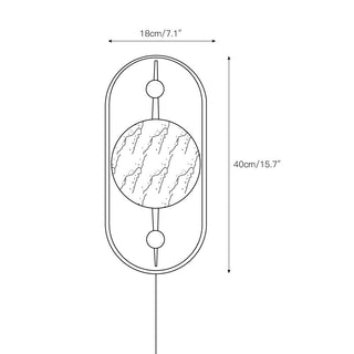 Fljotuvyu Moderne Minimaliste Plug-in Métal Albâtre Applique Murale
