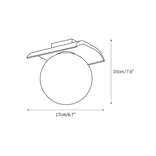 Bianca Globe Moderne Minimaliste Travertin Verre Plafonnier