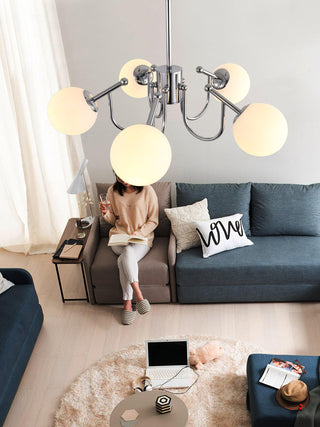 Aurora Lustre Globe en Chrome Moderne