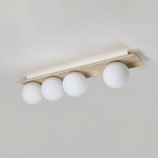Bianca Globe Moderne Minimaliste Travertin Verre Plafonnier