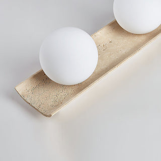 Bianca Globe Moderne Minimaliste Travertin Verre Plafonnier