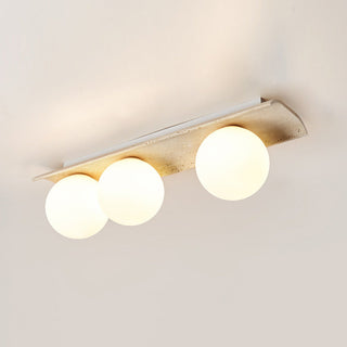 Bianca Globe Moderne Minimaliste Travertin Verre Plafonnier