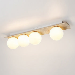 Bianca Globe Moderne Minimaliste Travertin Verre Plafonnier