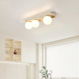 Bianca Globe Moderne Minimaliste Travertin Verre Plafonnier